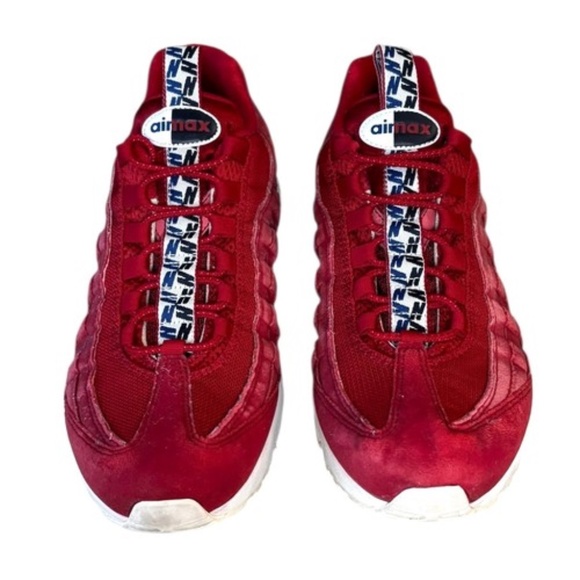 Nike Mens Air Max 95 TT Pull Tab Gym Shoes Red Size 11 Sneakers - Picture 3 of 9